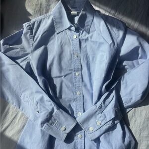 J. Crew Light Blue Micro-Check Dress Shirt